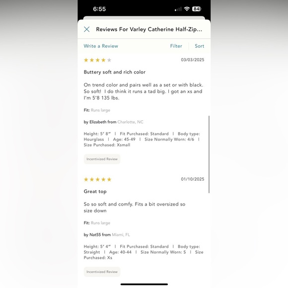 NWT new medium Anthropologie Varley Catherine half zip sweatshirt cedar brown - Picture 17 of 17